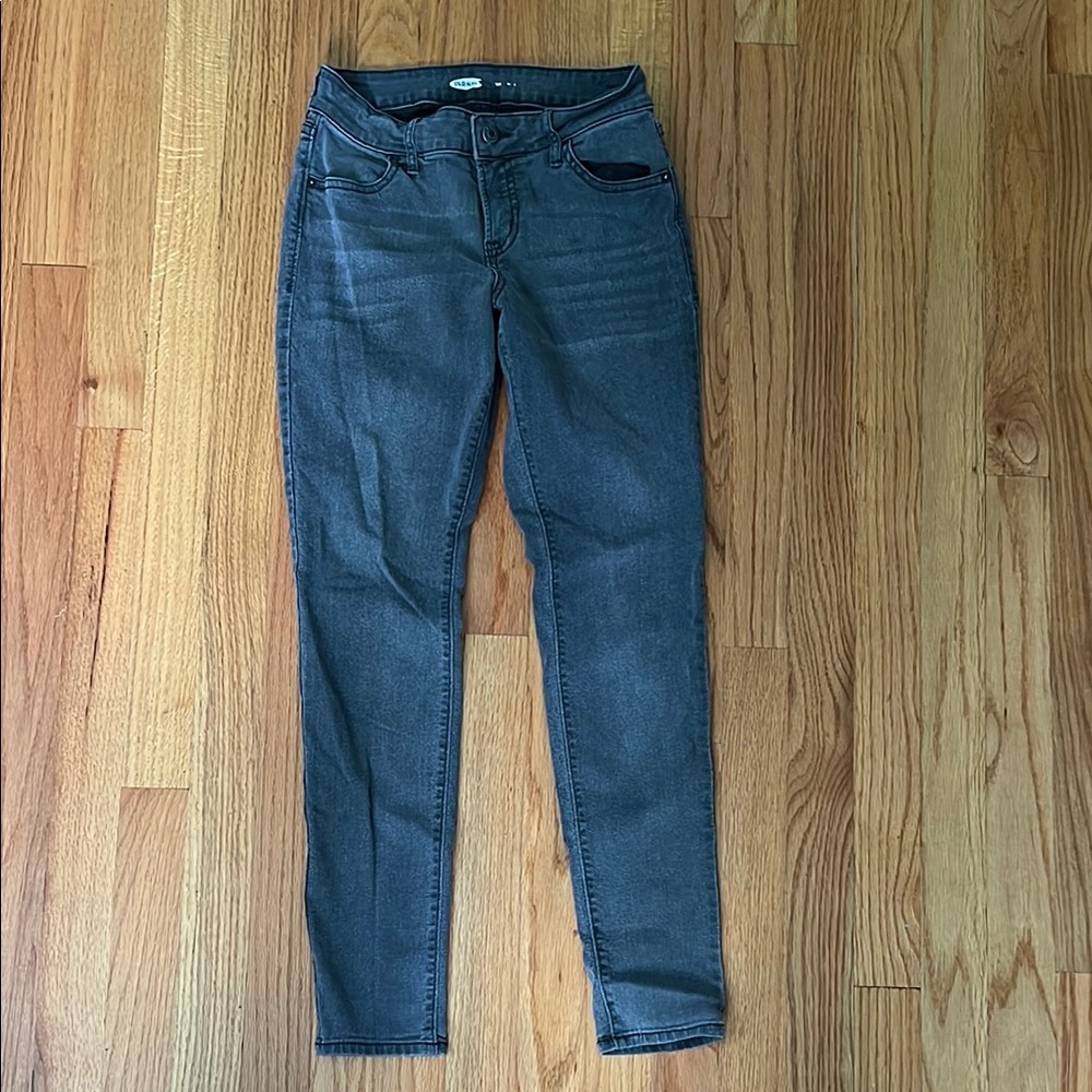 Faded Gray Rockstar Jeans